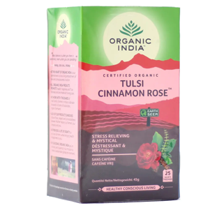 Kräutertee mit rosa Tulsi-Zimt